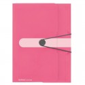 DOSAR MAPA A4 PP EOGT, BUTON CU ELASTIC, CULOARE ROZ