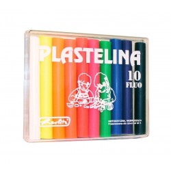 PLASTILINA HERLITZ SET 10 CULORI FLUORESCENTE CUTIE PLASTIC