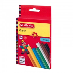 PLASTILINA HERLITZ SET 8 CULORI PREZENTARE CUTIE DE CARTON SUSPENDABILA