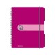 CAIET A5 80F SPIRALA ELASTIC PERFORAT EOTG COPERTA PP FUCSIA OPAC