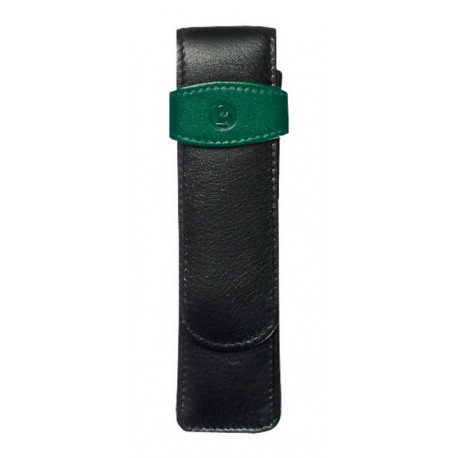 ETUI DE PIELE TG22 2 INSTRUMENTE,NEGRU/VERDE