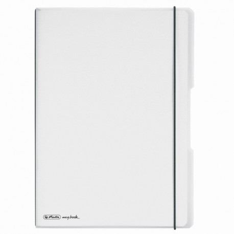 CAIET MY.BOOK FLEX A4 2X40F DICTANDO+PATRATELE TRANSPARENT CU LOGO NEGRU
