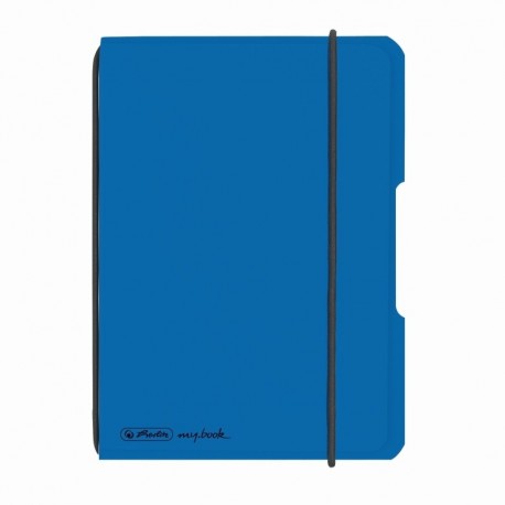 CAIET MY.BOOK FLEX A6 40F 70GR DICTANDO ALBASTRU DESCHIS TRANSPARENT CU LOGO NEGRU