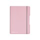 CAIET MY.BOOK FLEX A5 40F 80GR PATRATELE, COPERTA ROZ TRANSPARENTA, ELASTIC GRI