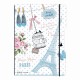 CAIET MY.BOOK FLEX A4 2X40F DICTANDO+PATRATELE VINTAGE PARIS CU LOGO NEGRU