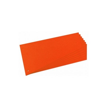 Separatoare carton pentru biblioraft, 190g/mp, 105 x 240 mm, 100/set, OXFORD - orange