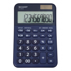 Calculator de birou, 10 digits, 149 x 100 x 27 mm, dual power, SHARP EL-M335BBL - bleumarin