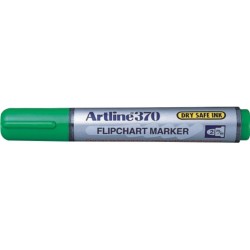 Flipchart marker ARTLINE 370 - Dry safe ink, corp plastic, varf rotund 2.0mm - verde