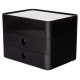 Suport cu 2 sertare + cutie ustensile HAN Allison Smart Box Plus - negru jet