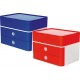 Suport cu 2 sertare + cutie ustensile HAN Allison Smart Box Plus - albastru royal