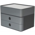 Suport cu 2 sertare + cutie ustensile HAN Allison Smart Box Plus - gri granite