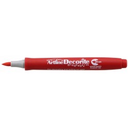 Marker ARTLINE Decorite, varf flexibil (tip pensula) - rosu