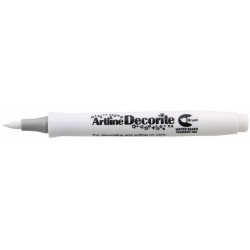 Marker ARTLINE Decorite, varf flexibil (tip pensula) - alb