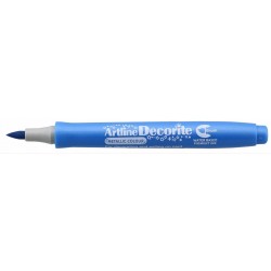 Marker ARTLINE Decorite, varf flexibil (tip pensula) - bleu metalizat