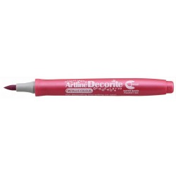 Marker ARTLINE Decorite, varf flexibil (tip pensula) - roz metalizat