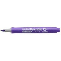 Marker ARTLINE Decorite, varf flexibil (tip pensula) - violet metalizat