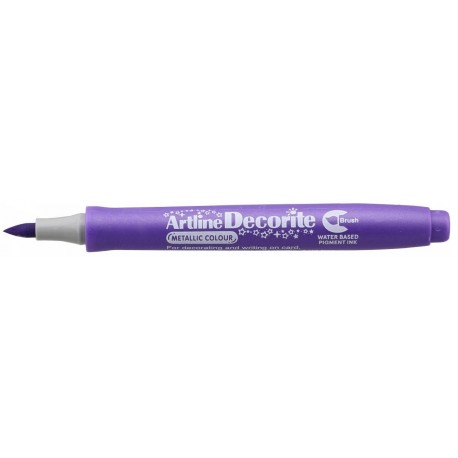 Marker ARTLINE Decorite, varf flexibil (tip pensula) - violet metalizat