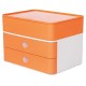 Suport cu 2 sertare + cutie ustensile HAN Allison Smart Box Plus - orange piersica