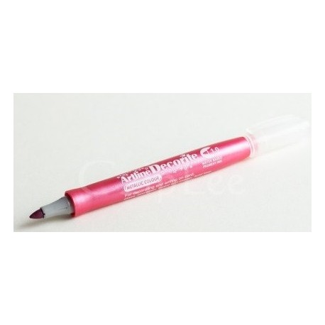 Marker ARTLINE Decorite, varf rotund 1.0mm - roz metalizat