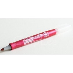 Marker ARTLINE Decorite, varf rotund 1.0mm - rosu metalizat