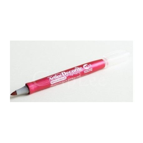 Marker ARTLINE Decorite, varf rotund 1.0mm - rosu metalizat