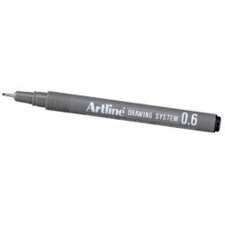 Marker pentru desen tehnic ARTLINE, varf fetru 0.6mm - negru