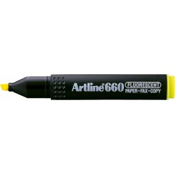 Textmarker ARTLINE 660, varf tesit 1.0-4.0mm - galben fluorescent