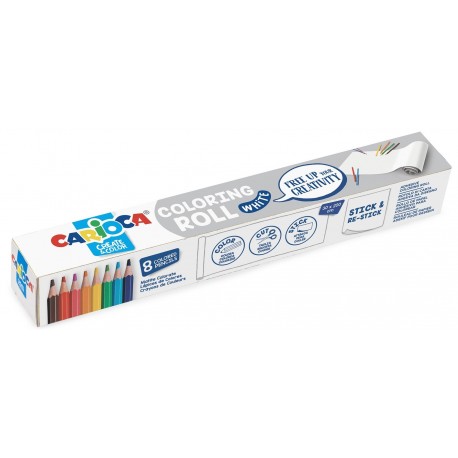 CARIOCA Coloring Roll, 30 x 198 cm/rola, hartie autoadeziva - White