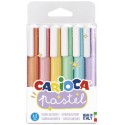 Textmarkere, 6 buc/set, CARIOCA Pastel - culori pastel