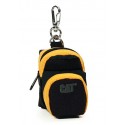 Mini rucsac cu fermoar pentru monede CATERPILLAR, cu agatatoare pentru rucsac/chei - negru cu galben