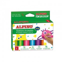 Creioane Tempera fluorescente, 6 culori/cutie, ALPINO PintaColor