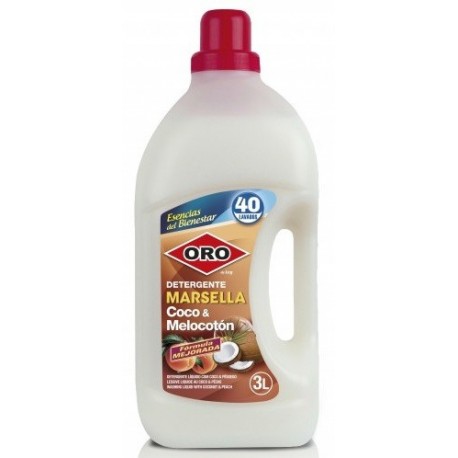 Detergent rufe, 2.5 litri, pentru masini automate, ORO Marsella - Coco & Peach