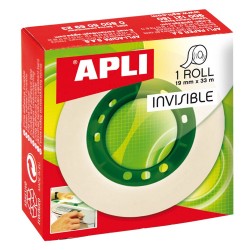 Banda adeziva Apli Invisible, 19 mm x 33 m