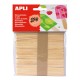 Betisoare lemn natur APLI, 50 bucati/set