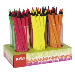 Creioane, Apli Jumbo, culori fluorescente, 108 bucati/display