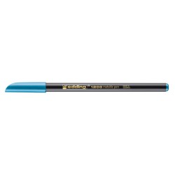 Marker, Edding 1200, tip carioca, grosime varf 1-3 mm, albastru metalic