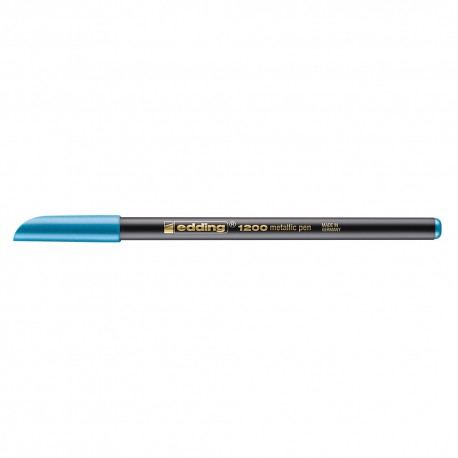 Marker, Edding 1200, tip carioca, grosime varf 1-3 mm, albastru metalic
