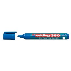 Marker Edding 380 pentru flipchart, varf rotund, 1.5-3 mm, albastru