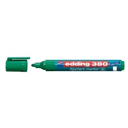 Marker Edding 380 pentru flipchart, varf rotund, 1.5-3 mm, verde
