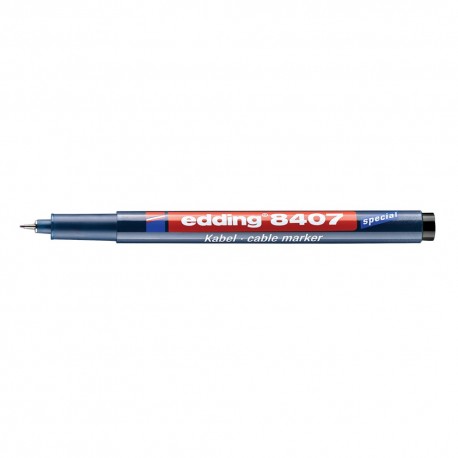 Marker Edding 8407 pentru cabluri vf 0.3mm 4 bucati/set, rezistent, marcare extrafina, cerneala permanenta