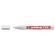 Marker permanent Edding 750 , cu vopsea, corp metalic, varf rotund, 2-2-4 mm, alb
