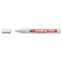 Marker permanent Edding 750 , cu vopsea, corp metalic, varf rotund, 2-2-4 mm, alb
