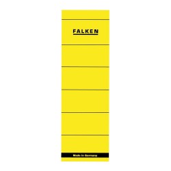 Etichete Falken autoadezive, pentru bibliorafturi, 60 x 190 mm, galben