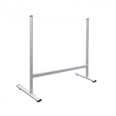 Paravan despartitor din plexiglas, rama metalica, 80 x 65 cm