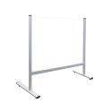 Paravan despartitor din plexiglas, rama metalica, 80 x 65 cm