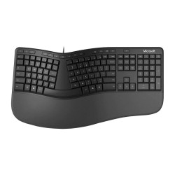 Tastatura ergonomica Microsoft cu fir, USB, negru