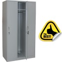 Vestiar metalic Premium 3 usi 900x500x1800 mm (LxlxH), neasamblat, PLUS