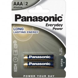 Baterii alkaline R3, AAA, 1.5V, 2 buc/blister - Panasonic EverydayPower