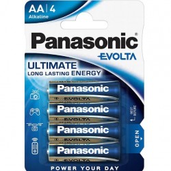 Baterii alkaline R6, AA, 1.5V, 4 buc/blister - Panasonic Evolta