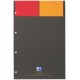 Blocnotes A4+, OXFORD Int., 80 file-90g/mp, Scribzee comp.,4 perf., coperta carton - matematica